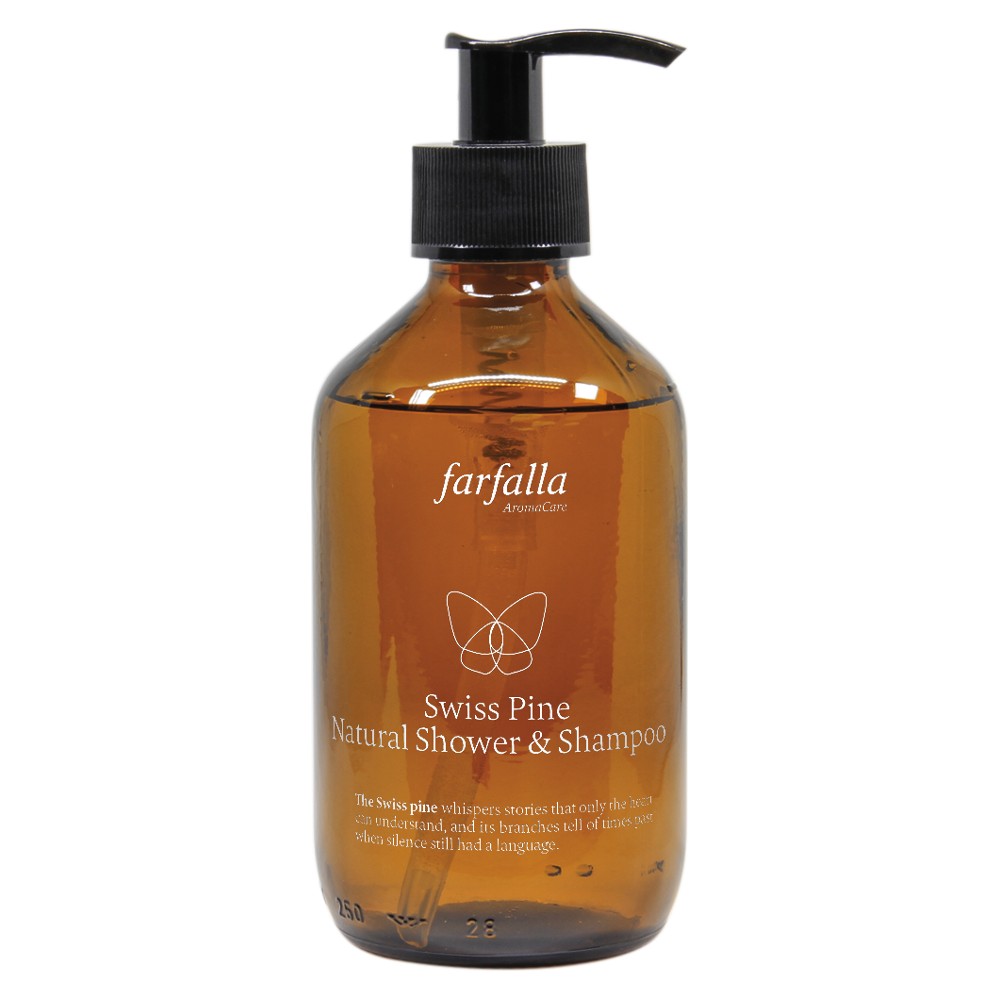 Swiss Pine Natural Shower & Shampoo, 250ml // farfalla