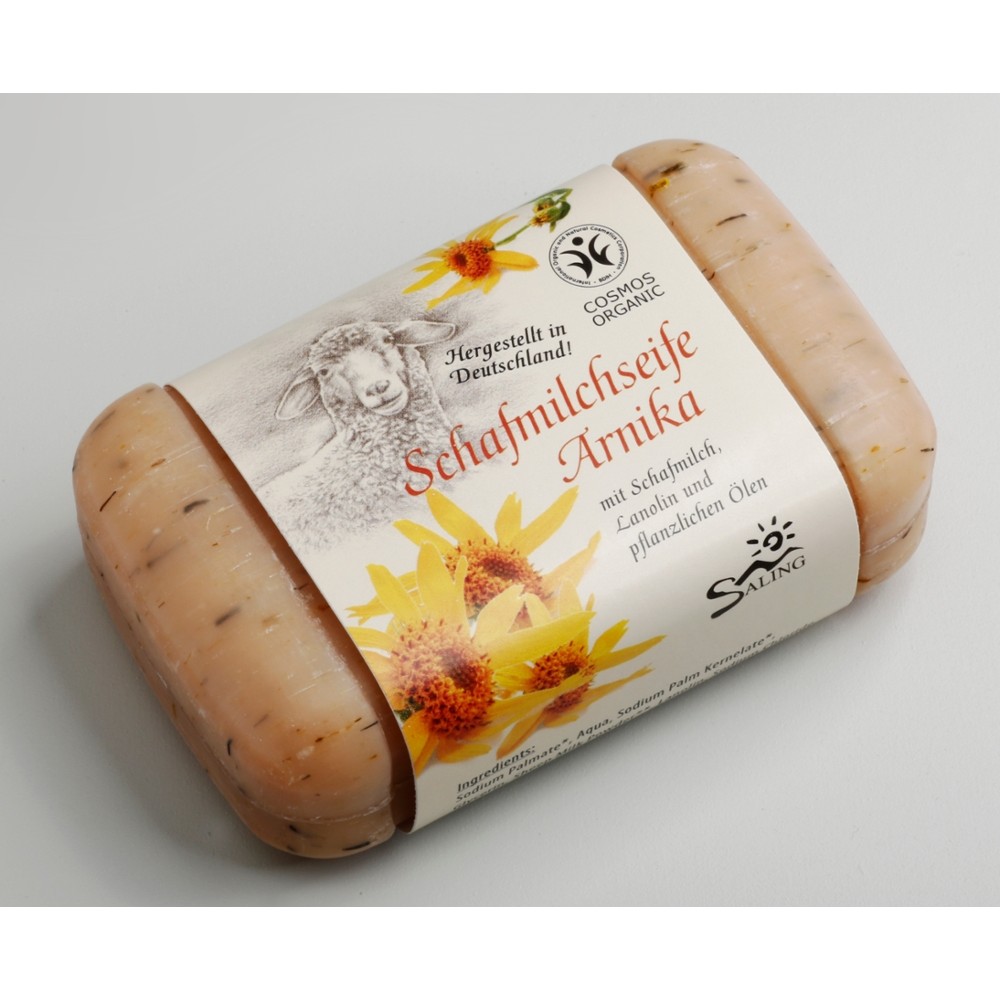Schafmilchseife Arnika, 100g Stück cosmos organic zertifiziert // Saling