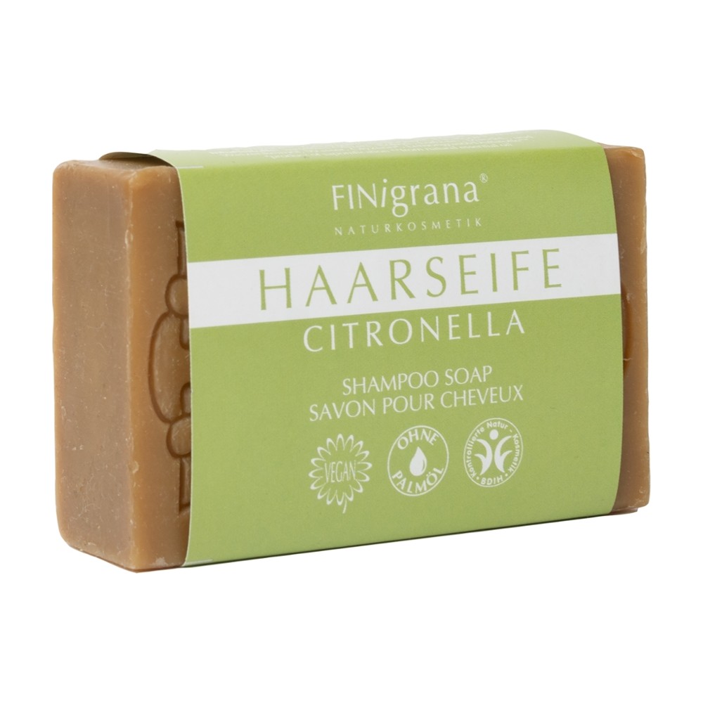 FINigrana Haarseife mit Citronellaöl, 100g rechteckig, aus 5 Pflanzenölen // FINigrana® Naturkosmetik
