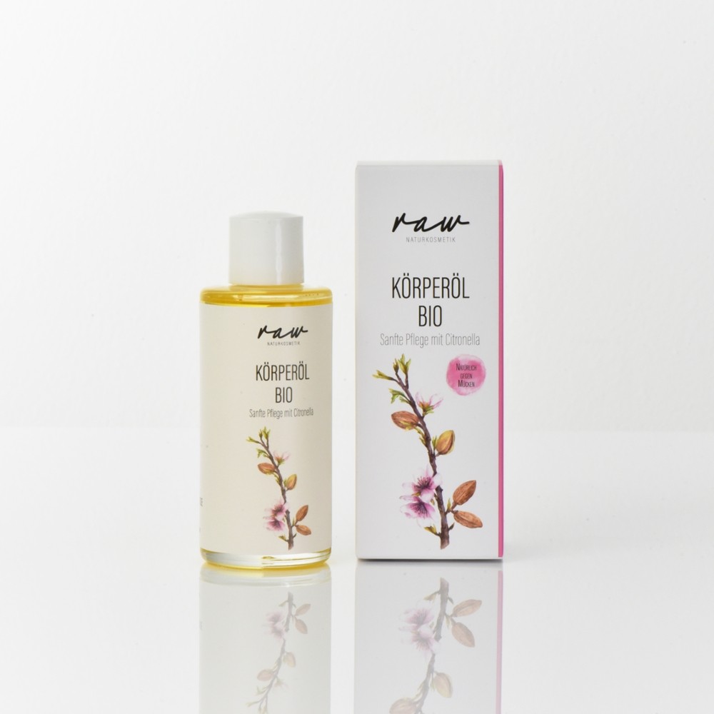 Bio Körperöl mit Citronella – Schutz vor Insekten & Pflege für Haut // raw Naturkosmetik