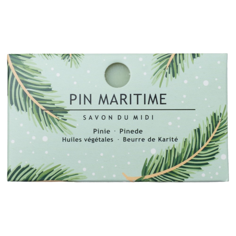 Seife mit Karité-Butter Pinie 100g ZeroPlastic im Designkarton (Winter-Edition) // Savon du Midi