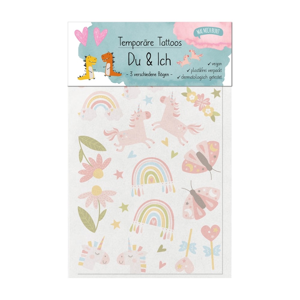Nachhaltige Kindertattoos "Du & Ich" // Malmichbunt
