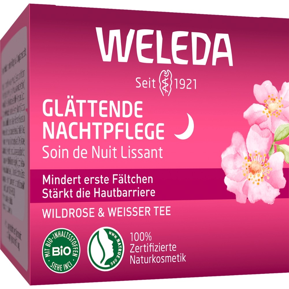 Glättende Nachtpflege Wildrose &Weisser Tee // Weleda