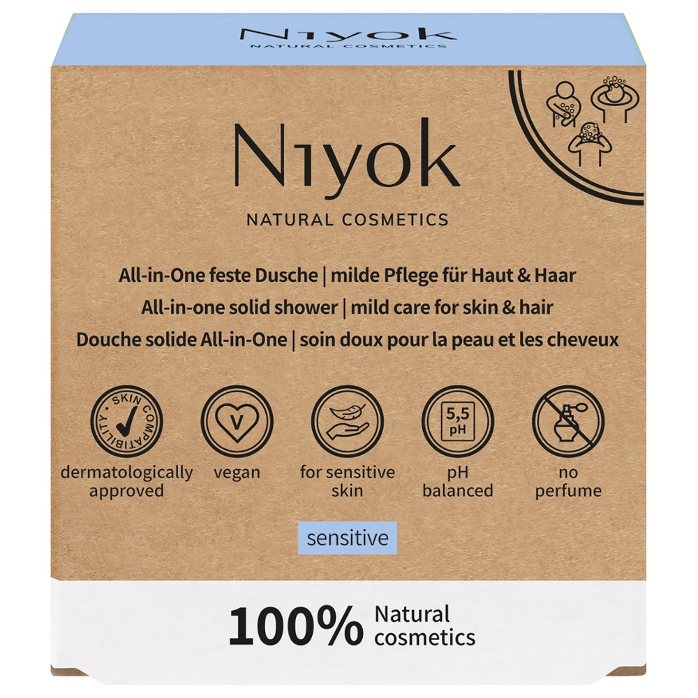 All-in-One feste Dusche Haut + Haar Sensitiv // Niyok