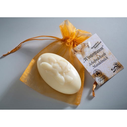 [401295] "Wintertraum" Schafmilchseife Mandelmilch im Organza, Form Engel oval // Saling