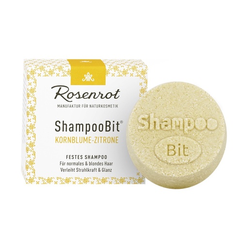 [ex637008] festes ShampooBit® Kornblumen-Zitronen - 60g - in Schachtel // Rosenrot Naturkosmetik