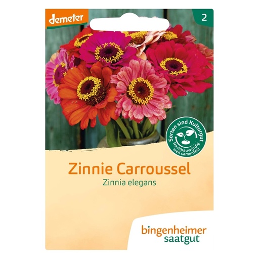 [521735] Zinnie 'Carroussel' // Bingenheimer Saatgut