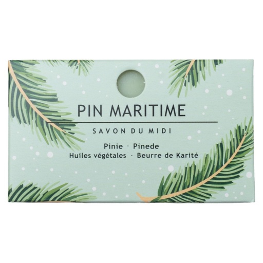 Seife mit Karité-Butter Pinie 100g ZeroPlastic im Designkarton (Winter-Edition) // Savon du Midi