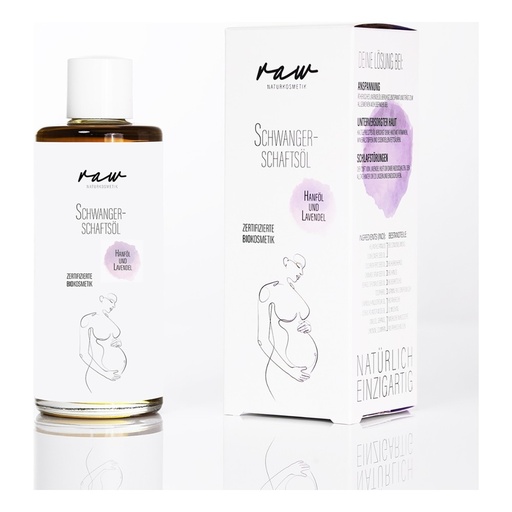 Bio Schwangerschaftsöl mit Hanföl & Lavendel – Entspannung, Ruhe & Pflege für Ha // raw Naturkosmetik