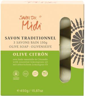 [469098] Olivenseife OLIVE-CITRÔN, 3 x 150g in Papier Box // Savon du Midi